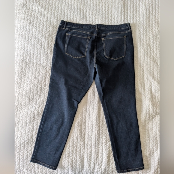 PLUS 20W Ava & Viv Dark Blue Skinny Jeans - Picture 2 of 13